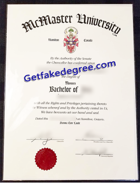 Fake McMaster University Diploma Certificate - Buy Fake High School and ...