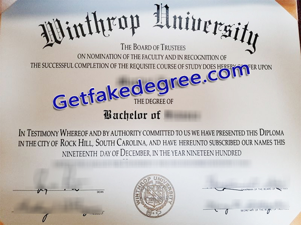 Winthrop University degree, Winthrop University certificate