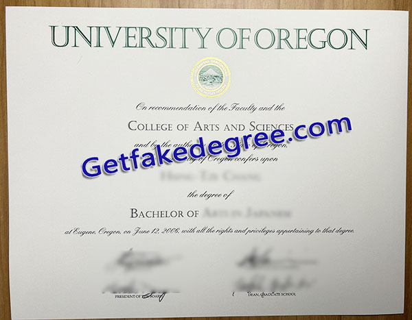 University of Oregon diploma