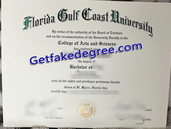 Florida Gulf Coast University diploma